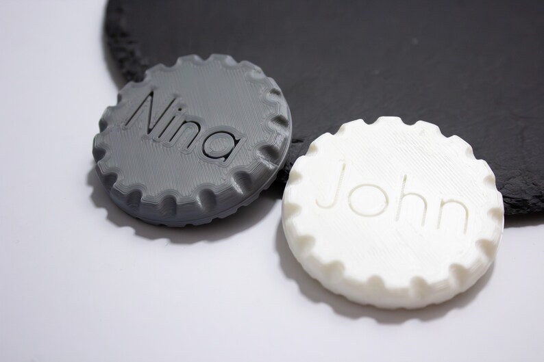 Personalized Towel Clips Name Holder Round & Handmade 3D Printed image 2