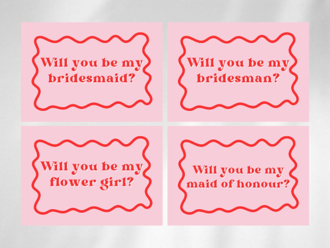 Wedding Proposal Cards // Custom Template// Retro Wedding // - Etsy