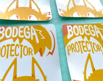 Bodega Protector of New York Vinyl Sticker, Cat Sticker, NYC Sticker, Gift for New Yorker, Bodega Cat, NYC Cat Sticker