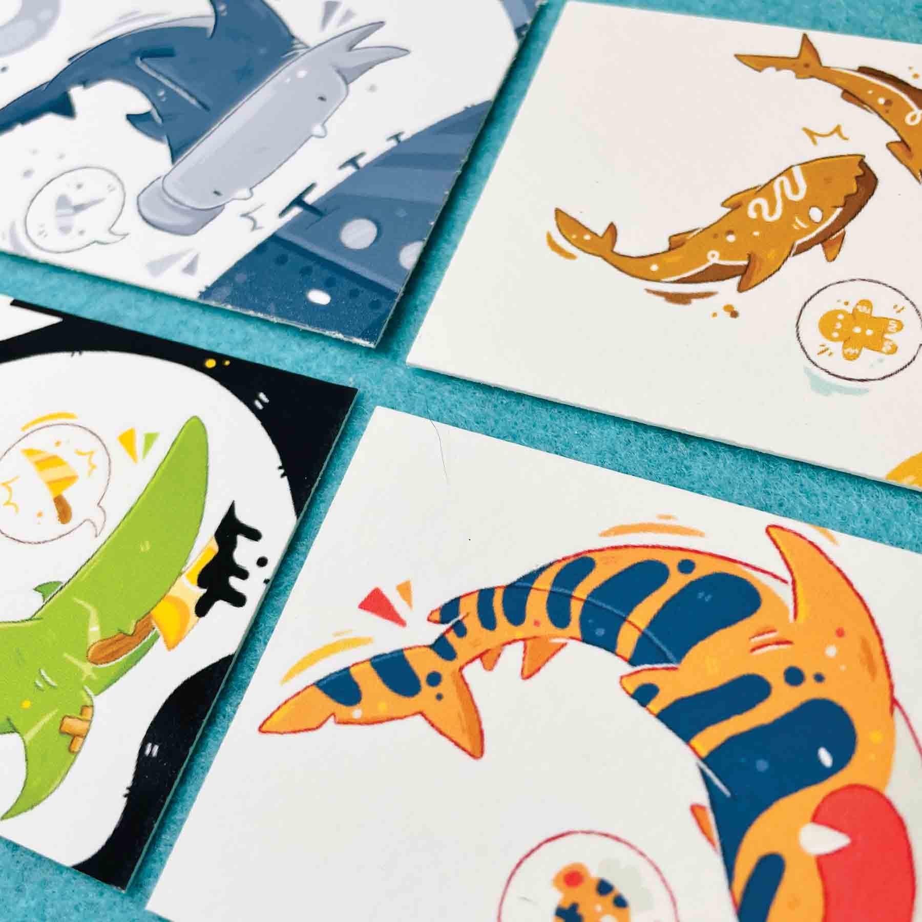 Shark Mystery Small Prints, Tiger Shark, Hammer head shark, Sharks, Cookie cutter, Lemon Shark, Goblin Shark