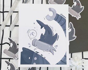 Hammerhead Shark Postcard Print