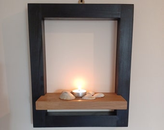Decorative Wooden Frame with Oak Shelf