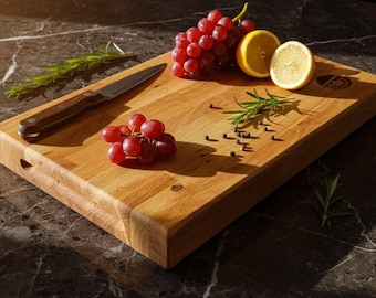 Handcrafted Oak Chopping Board: Food Safe Mineral Oil Finish