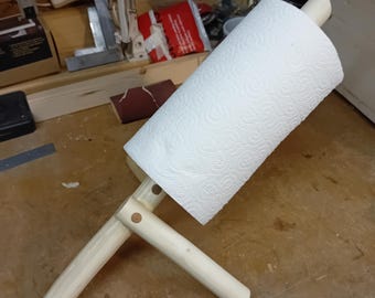 Hand Carved kitchen roll holder