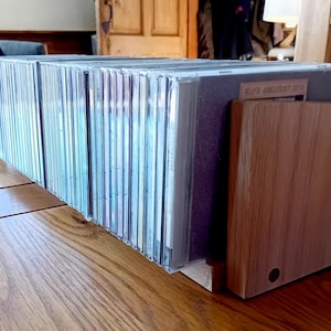 Oak Cd Display Rack with walnut Dowels