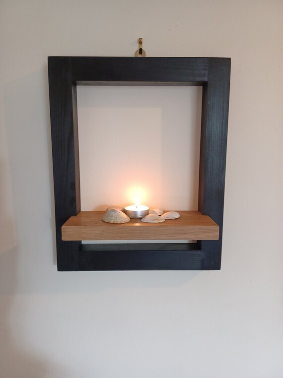 Decorative Wooden Frame with Oak Shelf