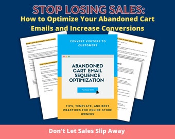 Abandoned Cart Email Sequence Template Online Store Optimization Increase Conversions Ecommerce Sales Funnel Business Guide Email Marketing