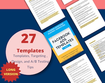 Ads Templates Social Media Marketing Prewritten Scripts Business Ecommerce Digital Marketing Online Promotion Ad Creation Design