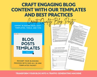 Blog Post Templates Engaging Content Scripts Blog Posts Toolkit Boost Traffic for Blogger Coach Business Owners Blogging Made Easy Writing