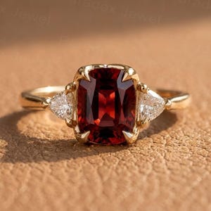 Anillo de rubí color sangre de paloma de 3 quilates, anillo de compromiso de rubí rojo de talla ovalada, anillo de promesa de piedra natal de julio, regalo de aniversario de rubí, anillo de gema roja para ella.