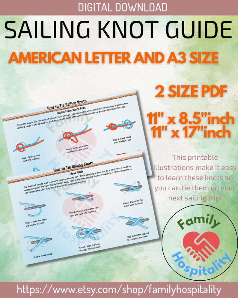 Sailing Knot Printable Sail Knot Sheet Most Effective Knots Most