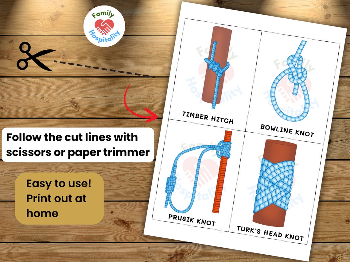 Camp Knot Bundle Flashcards Printable Scout Knot Cards Most Useful ...