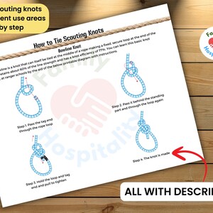 Camp Knot Bundle Flashcards Printable Scout Knot Cards Most Useful ...