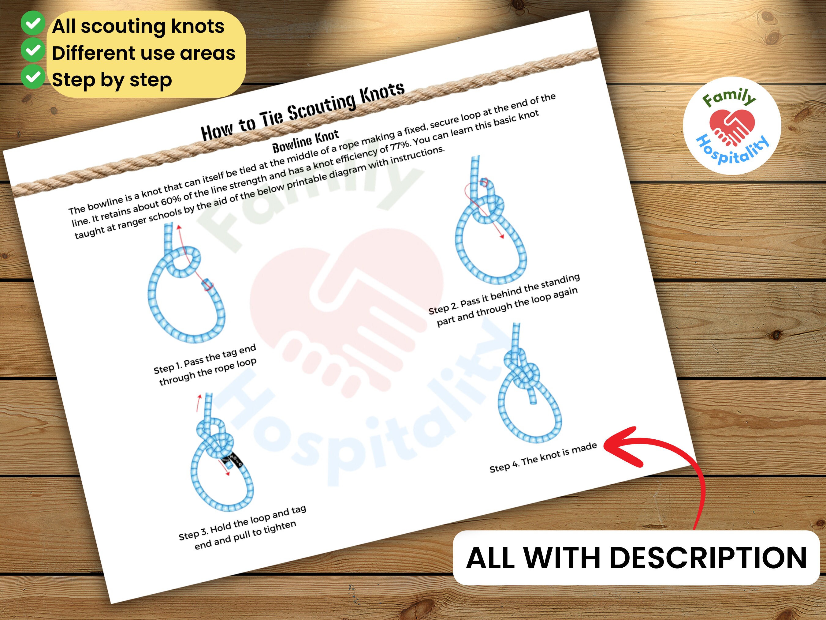 Camp Knot Bundle Flashcards Printable Scout Knot Cards Most Useful ...