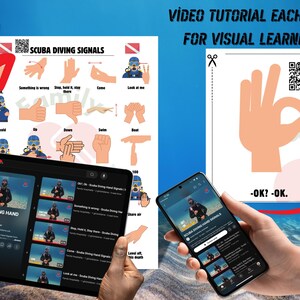 Scuba Diving Hand Signals Flashcards: Dive Guide (PDF) - Etsy