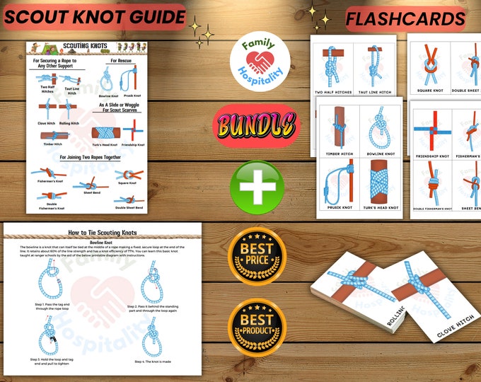 Camp Knot Bundle Flashcards Printable Scout Knot Cards Most Useful ...