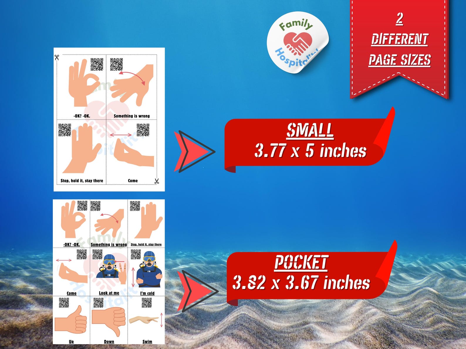 Scuba Diving Hand Signals Flashcards: Dive Guide (PDF) - Etsy