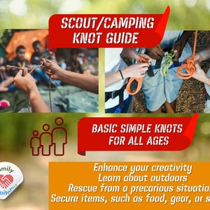 Camp Knot Bundle Flashcards Printable Scout Knot Video Tutorial Useful ...