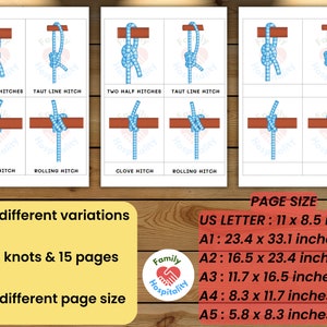 Camp Knot Bundle Flashcards Printable Scout Knot Cards Most Useful ...