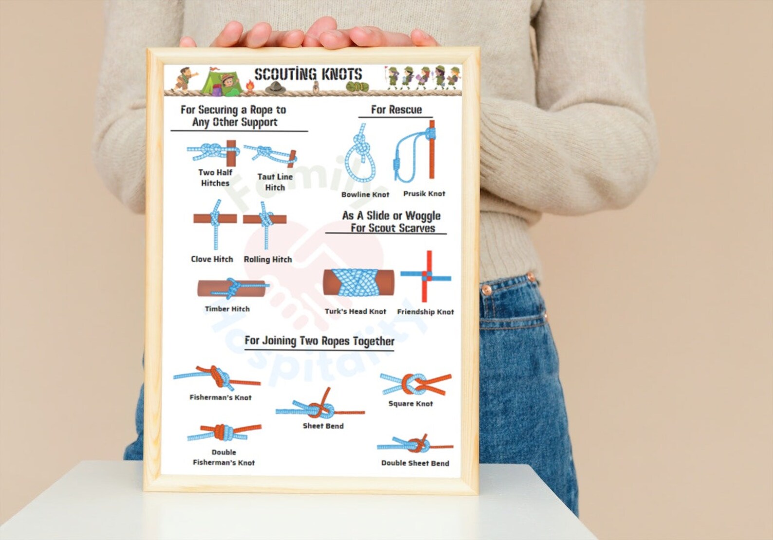 Camp Knot Bundle Flashcards Printable Scout Knot Cards Most Useful ...