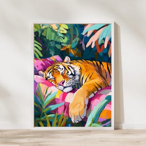 Maximalist Tiger Art Print: Jungle Decor (Digital Download)