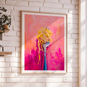 Pasta Wall Art Instant Download | Italian Food Art | Italian Kitchen Decor | Pasta Wall Decor Digital | Spaghetti Wall Art Food Print