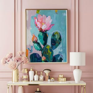 Cactus Wall Art, Cactus Wall Print, Boho Cactus Digital Print, SouthWestern Wall Art Decor,  Desert Cactus Wall Art Instant Download