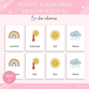 pacote de flashcards meteorológicos, flashcards para impressão, flashcards meteorológicos em 3 partes, primeira infância, Montessori