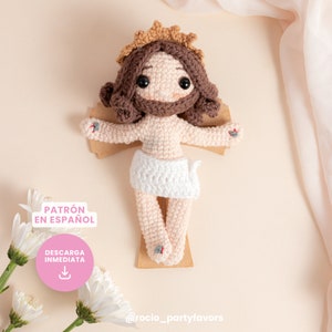 PATRÓN de ganchillo Cristo Crucificado en ESPAÑOL, archivo digital en PDF para elaborar amigurumis católicos