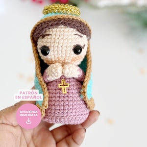 PATRÓN digital en ESPAÑOL Virgen de Guadalupe a crochet, archivo digital en PDF para elaborar amigurumis católicos y cristianos