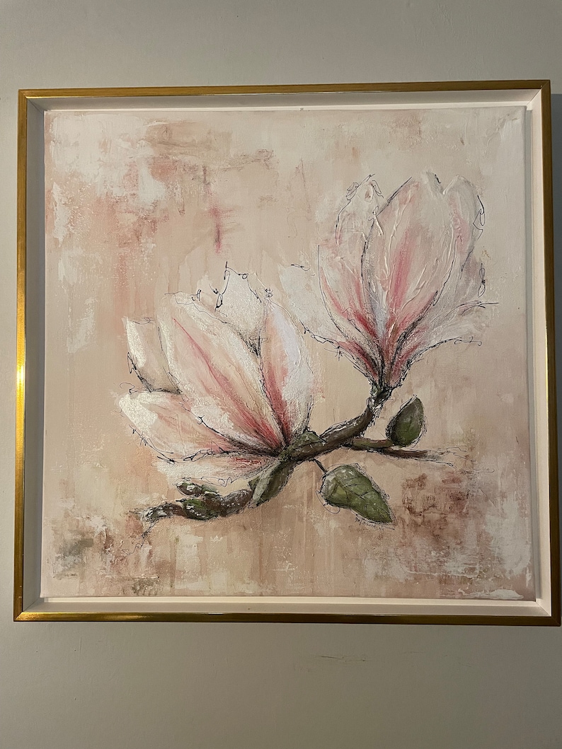 ORIGINAL KUNSTWERK Magnolien in Abstraktion graf.artwork Bild 4