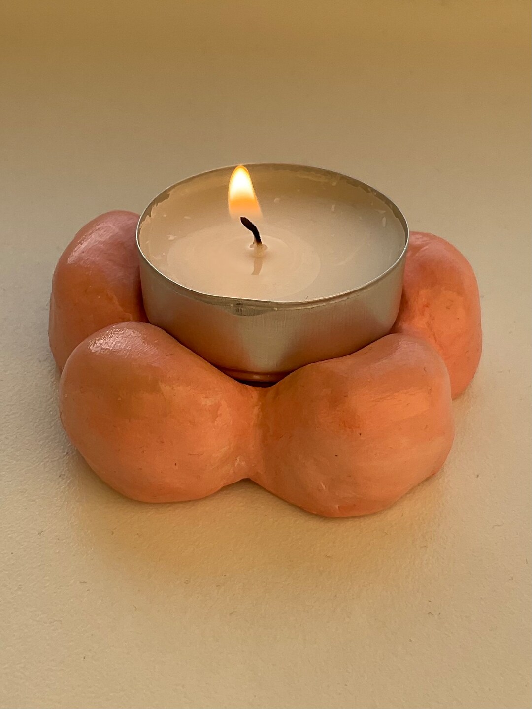 Pink Flower Candle Holder Sakura Blossom Preppy Cute Etsy