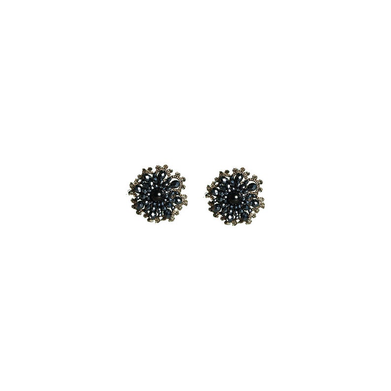 Orion button in various colors made of tatting lace Black