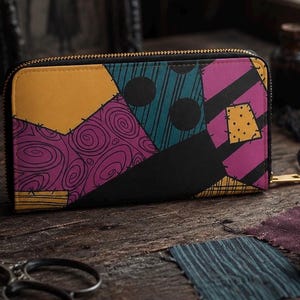 Portefeuille à glissière avec robe en patchwork Sally