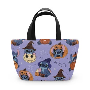 Disney Lilo Stitch Kids School 9.5×8 Lunch Bag Snack Tote Lunchbox  Insulated
