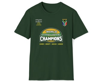Camiseta de los campeones de rugby de Sudáfrica 2023 / La final Sudáfrica vs Nueva Zelanda en París / ¡Vamos Bokke!