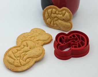 Cortador de galletas Dientes Halloween / Herramienta de panadería / Impresión 3D PLActiva de cobre / Guía de formas / Sello / Herramientas de forma pop