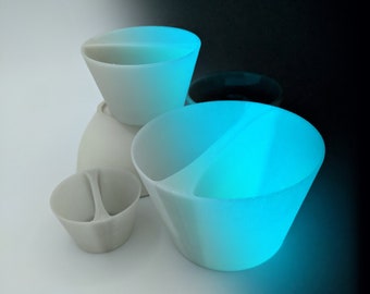 Lot de 3 Cones de potier phosphorescent / Rim cone / Pottery tool / PLA+ 3D print / Base guide / Pop shape tools