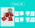 Estèque gabarit / Pottery tool / pottery rib / PLA+ 3D print / Shape guide / Pop shape tools product logo
