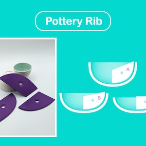 Estèque bowl template / Pottery tool / pottery rib / PLA+ 3D print / Shape guide / Pop shape tools