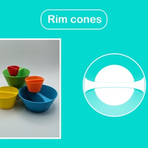 Cone de potier / Rim cone / Pottery tool / PLA 3D print / Base guide / Pop shape tools imagen 1
