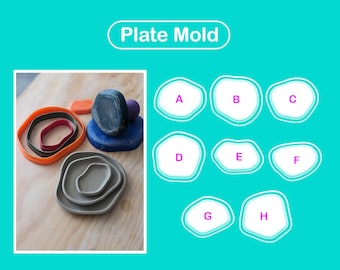 Pottery Plate mold Organic / Pottery form / Modeling tool / Base guide / Pop shape tools