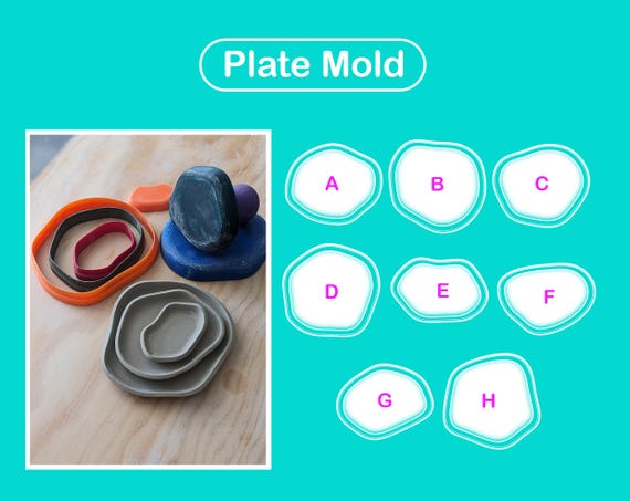 Pottery Plate mold Organic / Pottery form / Modeling tool / Base guide / Pop shape tools