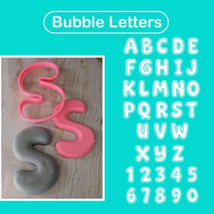 Bubble Letter Pottery Mold / Pottery form / Modeling tool / Base guide / Pop shape tools