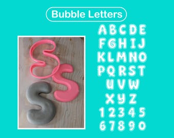Bubble Letter Pottery Mold / Pottery form / Modeling tool / Base guide / Pop shape tools