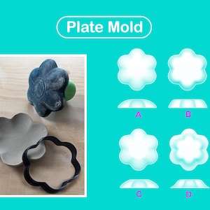 Pottery Plate mold Flower / Pottery form / Modeling tool / Base guide / Pop shape tools