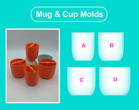 Pottery Mug and Cup Mold / Pottery Form / Modeling Tool / Base