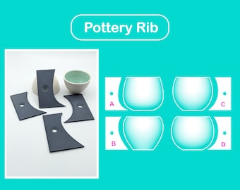 Estèque gabarit / Pottery tool / pottery rib / PLA+ 3D print / Shape guide / Pop shape tools