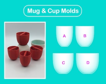 Pottery Mug and Cup mold / Pottery form / Modeling tool / Base guide / Pop shape tools