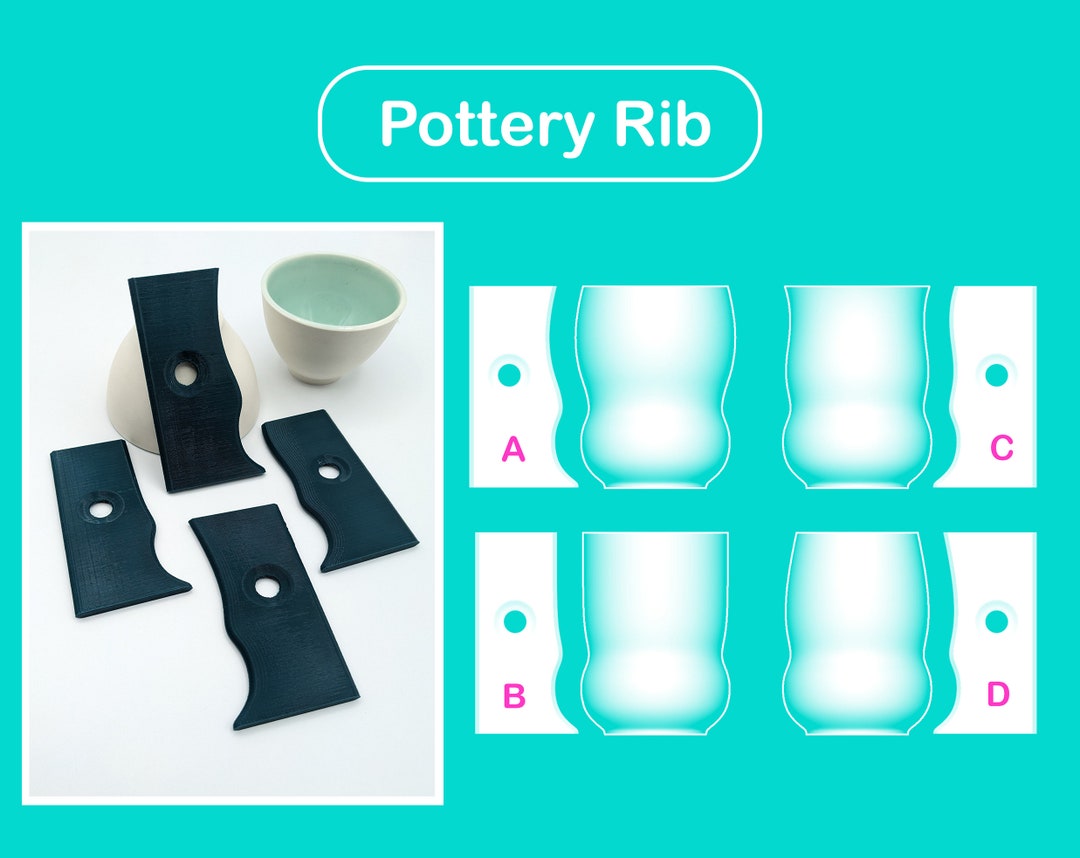 Estèque Gabarit / Pottery Tool / Pottery Rib / PLA 3D Print / Shape ...